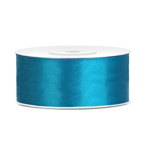 Picture of SATIN RIBBON TURQUOISE 25MM PER METRE